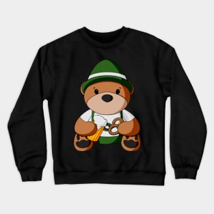 Boy Oktoberfest Teddy Bear Crewneck Sweatshirt